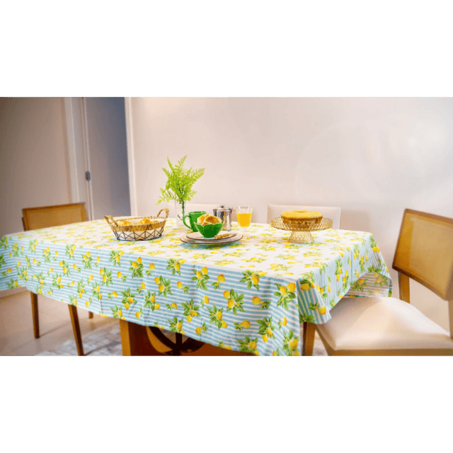Toalha de Mesa Retangular 6 Lugares 1,50m x 2,10m - Linha Limpa Bem