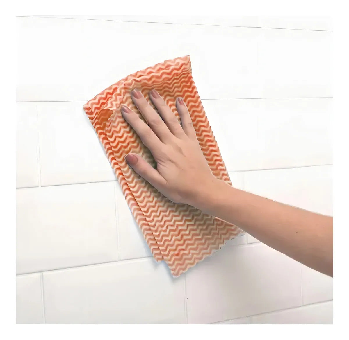Pano Multiuso Limtech Wave - 33cm X 300m - 600 Folhas - 45g/m² - Laranja