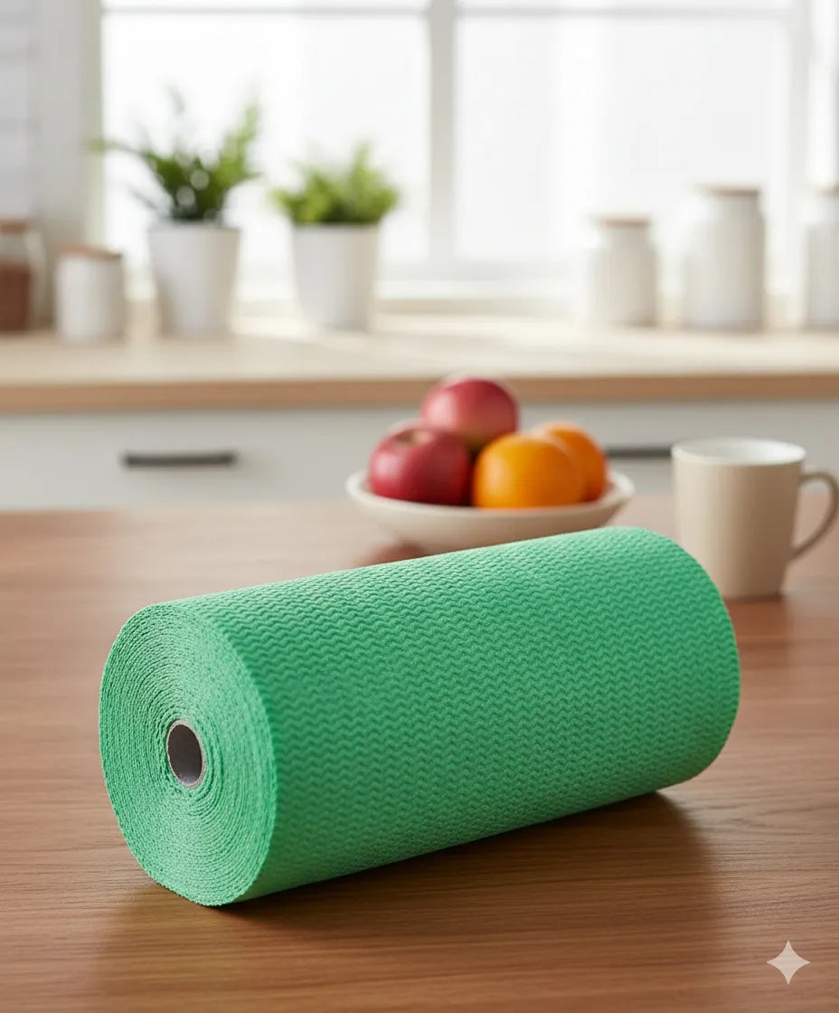 Pano Multiuso Limtech - 23cm X 22m - 55 Folhas - 35g/m² - Verde