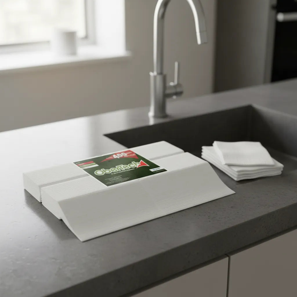 Pano Multiuso Wiper Obertech - 30cm X 37,5cm - 70g/m² - 50 Folhas - Branco