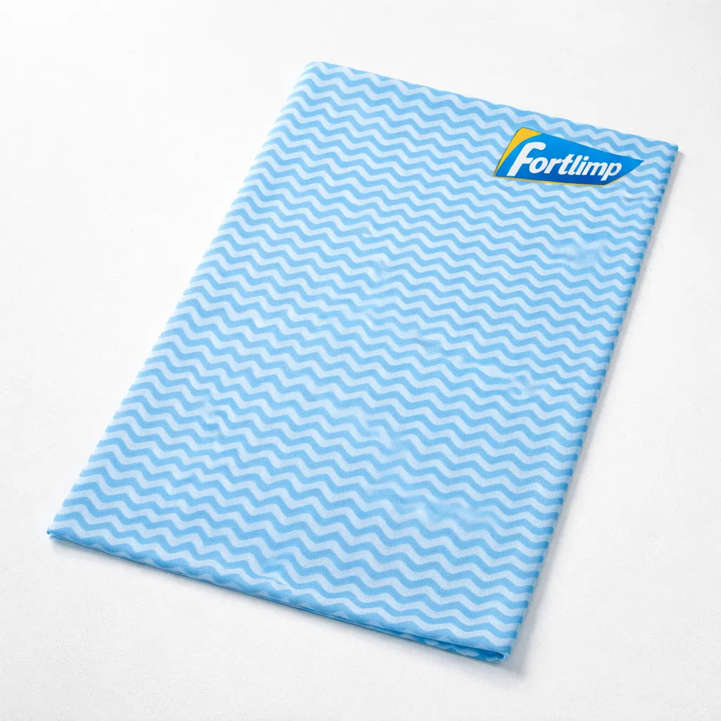 Pano Multiuso Fortlimp Limpeza Leve - 33cm X 50cm - 05 Folhas - Azul