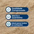 MANTA FLEECE MICROFIBRA SOLTEIRO 1,50m x 2,20m - BEGE