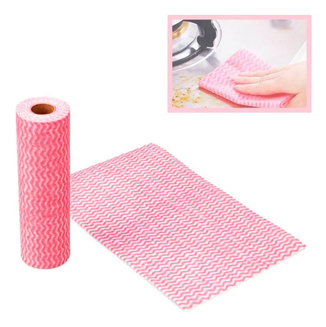Pano Multiuso Limtech Wave - 33cm X 30m - 60 Folhas - 45g/m² - Rosa