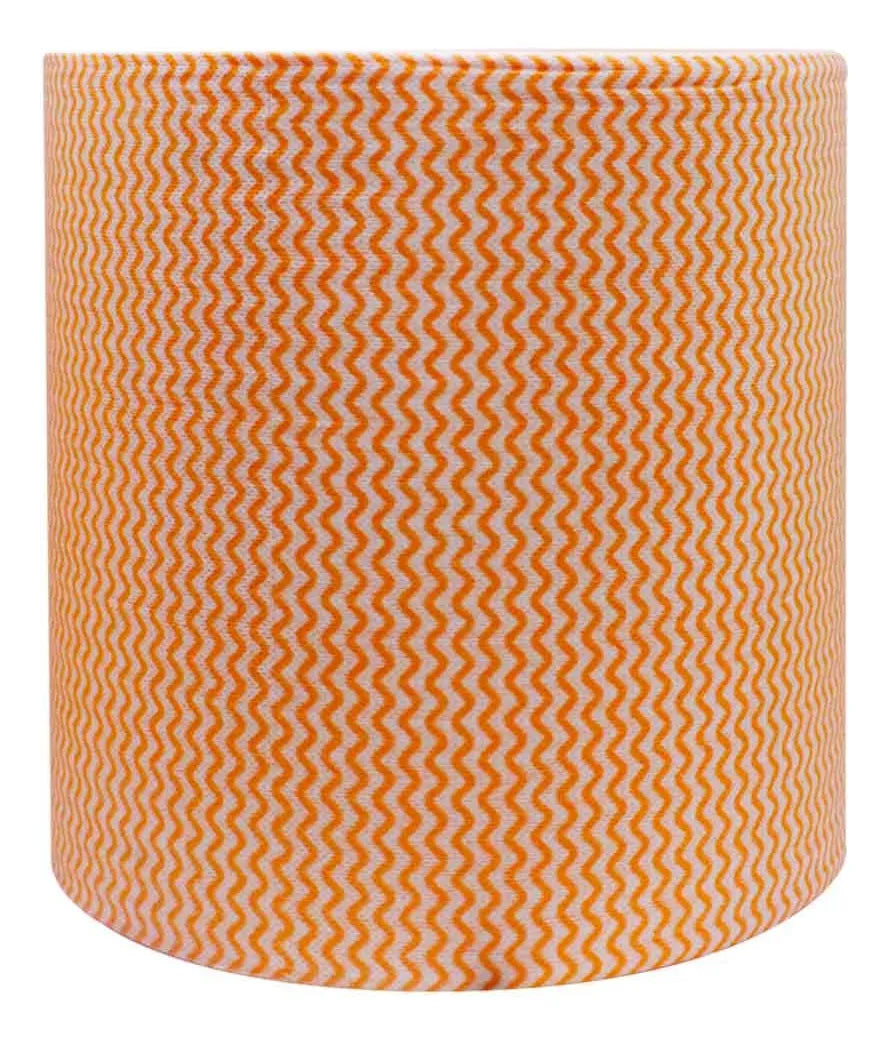 Pano Multiuso Limtech Wave - 33cm X 300m - 600 Folhas - 45g/m² - Laranja