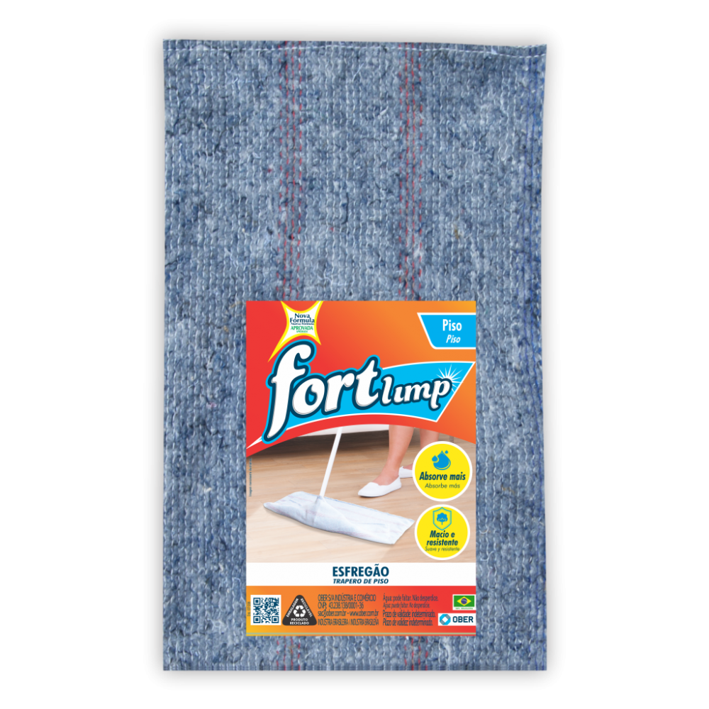 Esfregão De Piso Jeans Fortlimp - 42cm X 70cm