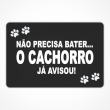 Tapete Capacho Estampado - 40cm X 60cm Estampa:NÃO PRECISA BATER... O CACHORRO JÁ AVISOU!