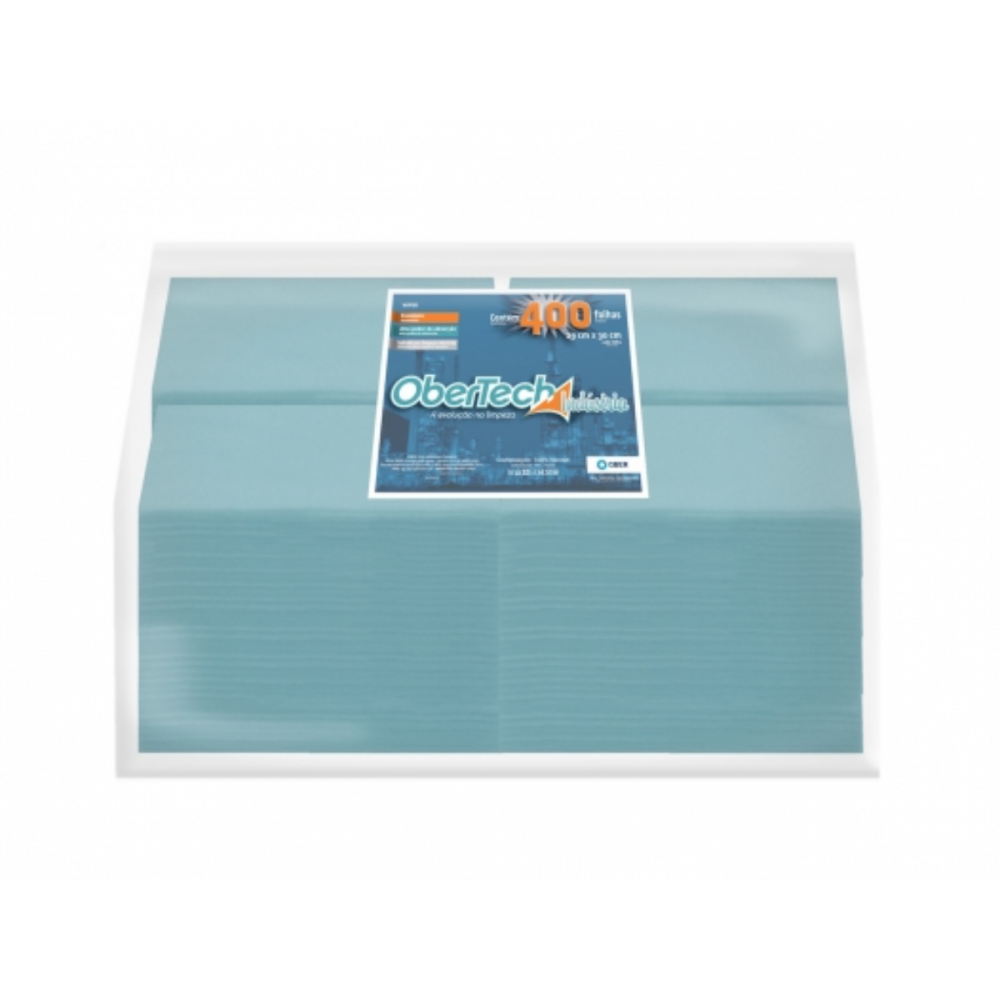 Pano Multiuso Wiper Obertech Resinado 29cm X 30cm - 70g/m² - 50 Folhas - Azul